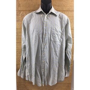 Nautica Size 15 1/2-15.5 34/35 Dress Shirt Plaid